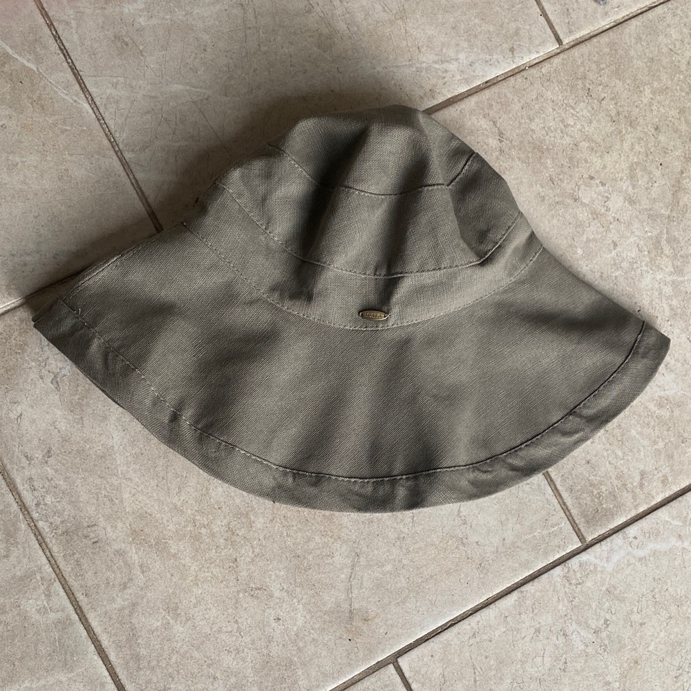 Scala Beige Wide Brim Sunhat